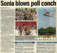 Sonia blows poll conch