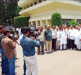 Ck Jaffer Sharief with Press Conference at CM Office