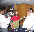 Ck Jaffer Sharief with News Reporter
